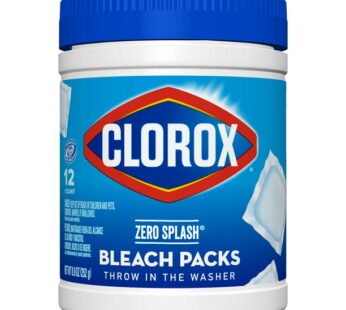 Clorox Zero Splash Bleach Packs, Regular Scent, 8.9 oz, 12 Count