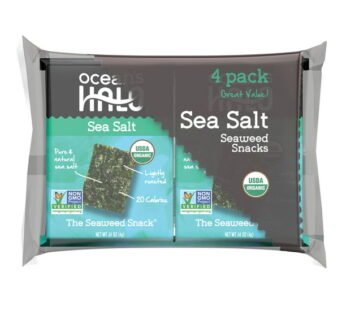 Ocean’s Halo, 4pk Seaweed Snack, Sea Salt, Vegan Keto Organic Chips