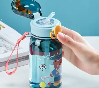 GIANXI Kids Water Sippy Cup With Straw Cartoon Leakproof
